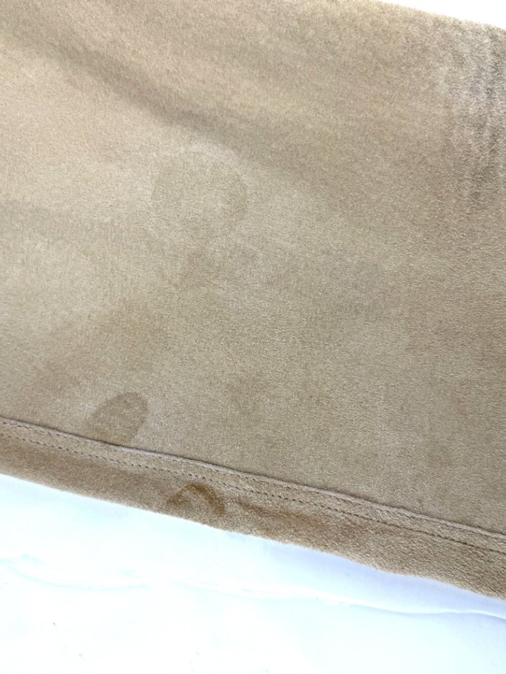 Vintage SAINT-GERMAIN-DES-PRÉS Genuine Leather Suede Beige Pants 7/8 Waist 28.5 - Picture 3 of 7